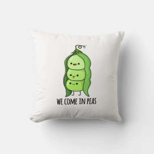 Wir kommen in Peas Funny Pea Puff Kissen