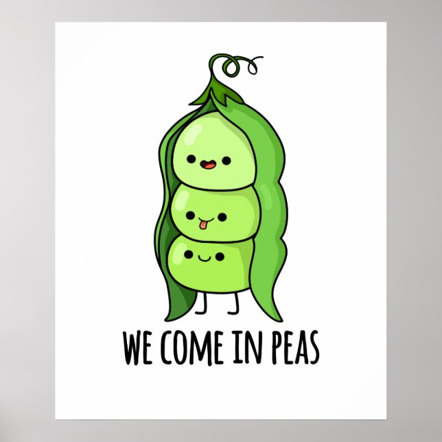 Wir kommen in Peas Niedlich Pea Puppe Poster (Vorne)