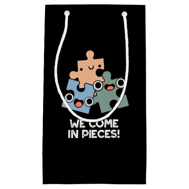Wir kommen in Stücke Funny Jigsaw Puff Dark BG Kleine Geschenktüte (Vorderseite)