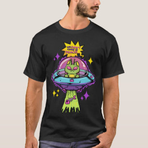 Wir kommen nicht in Frieden Weltraum Kosmische Kat T-Shirt