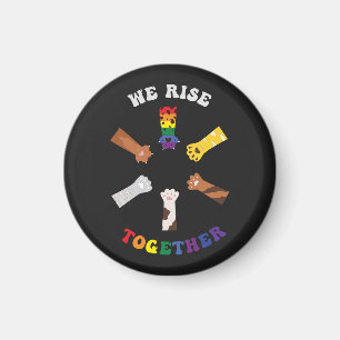 Wir kommen zusammen   Paw Print   DIVERSITY   Einh Magnet