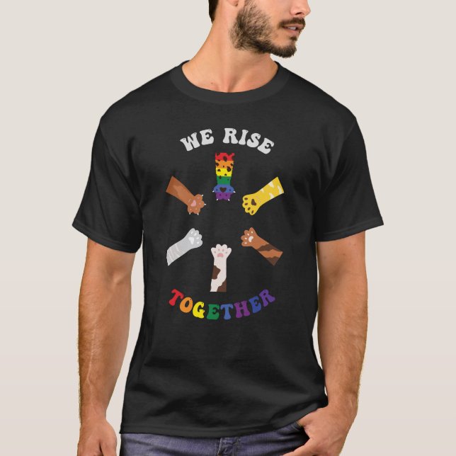Wir kommen zusammen | Paw Print | DIVERSITY | Einh T-Shirt (Vorderseite)