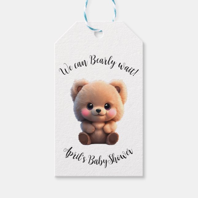 Wir können Baby Shooting Teddy Bär Geschenkanhänger (Vorderseite)