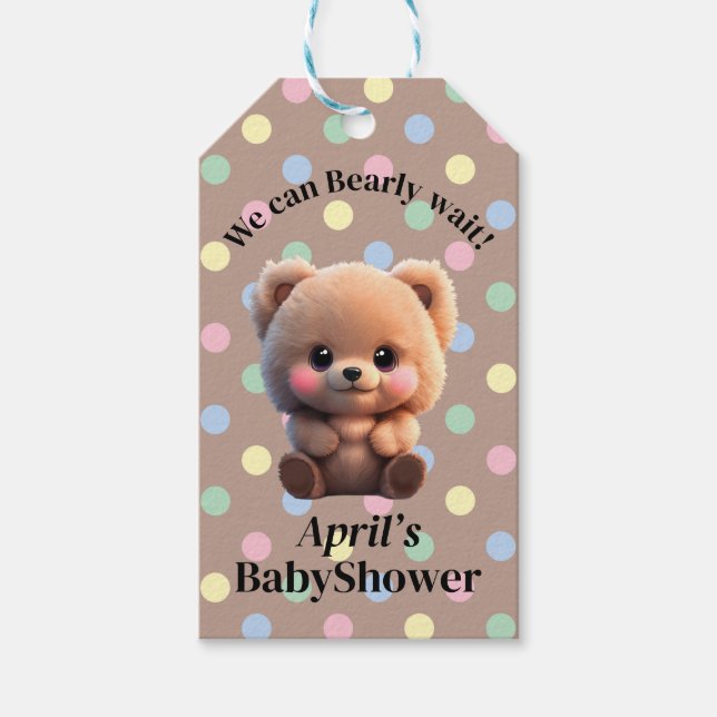 Wir können Baby Shooting Teddy Bär Geschenkanhänger (Vorderseite)
