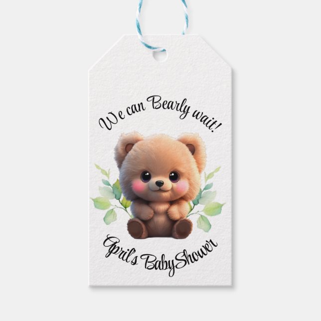 Wir können Baby Shooting Teddy Bär Geschenkanhänger (Vorderseite)