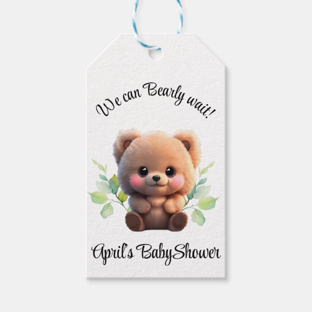 Wir können Baby Shooting Teddy Bär Geschenkanhänger (Vorderseite)
