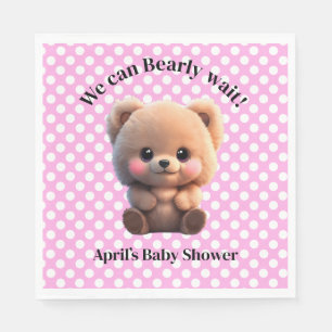 Wir können Baby Shooting Teddy Bär Punkt Serviette