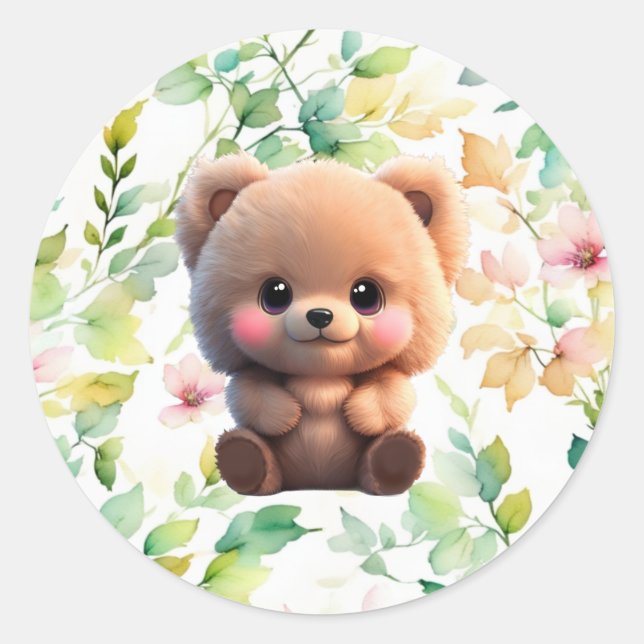 Wir können Baby Shooting Teddy Bär Runder Aufkleber (Vorderseite)