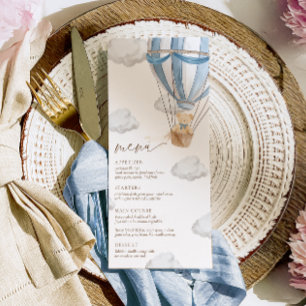 Wir können Babydusche frühzeitig abwarten Menükarte