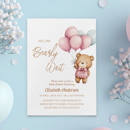 Wir können Babydusche frühzeitig abwarten - niedli Einladung