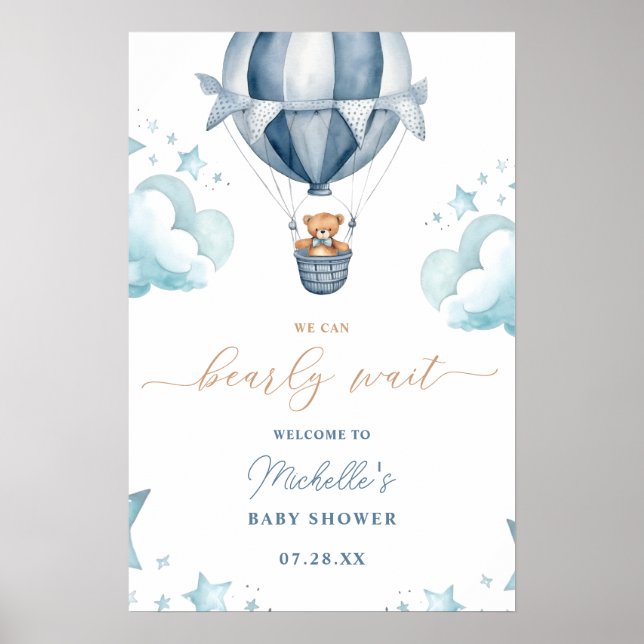Wir können Babydusche frühzeitig abwarten Poster (Vorne)