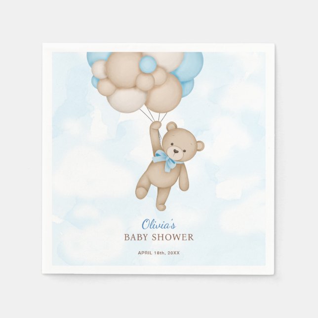 Wir können Babydusche frühzeitig abwarten Serviette (Vorderseite)