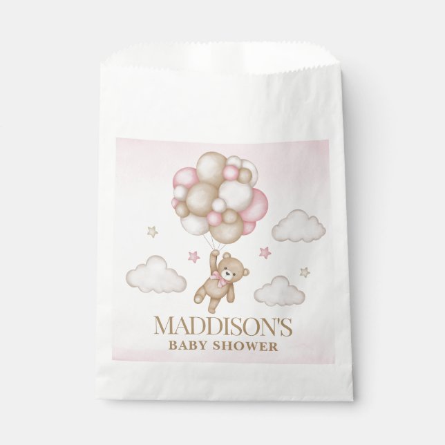 Wir können Babydusche schon frühzeitig abwarten Geschenktütchen (Vorderseite)