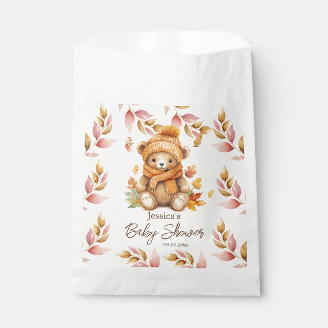 Wir können Babydusche schon frühzeitig abwarten Geschenktütchen (Vorderseite)