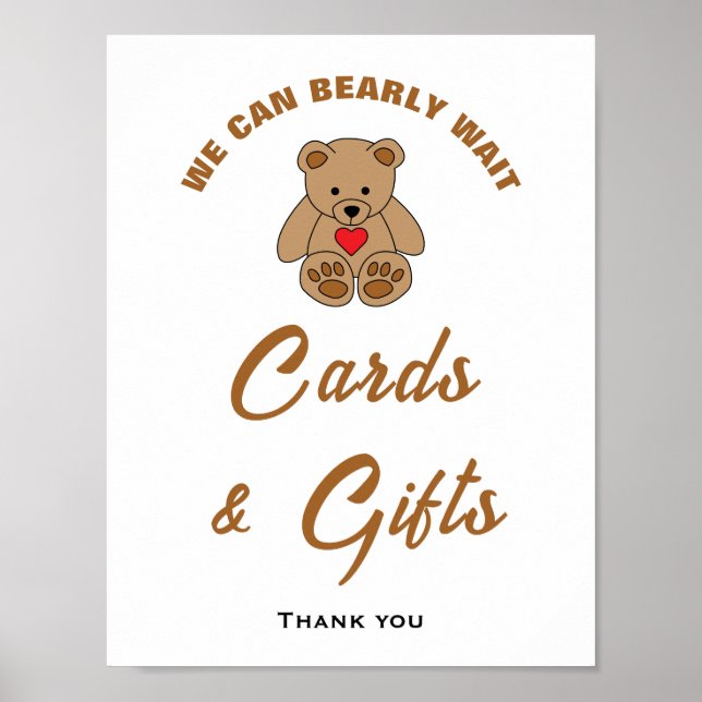 Wir können Babyduschkarten und Geschenke-Zeichen f Poster (Vorne)