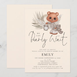 Wir können Boho Chic Baby Dusche frühzeitig abwart Einladung