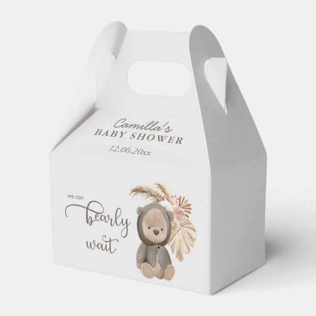 Wir können Boho Teddy Bear Baby Dusche frühzeitig  Geschenkschachtel (Vorderseite)