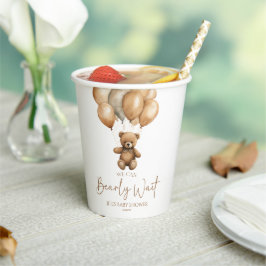 Wir können Boho Teddy Bear Baby Dusche frühzeitig  Pappbecher