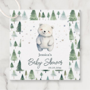 Wir können den Winter kaum erwarten Baby Shower Geschenkanhänger
