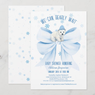 Wir können den Winter kaum erwarten Eisbär Baby Sh Einladung