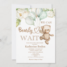 Wir können die Einladung der Babydusche abwarten