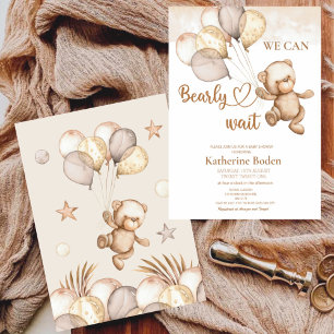 Wir können die Einladung der Babydusche abwarten