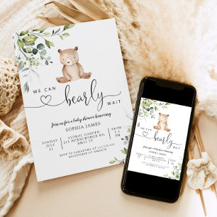 Wir können die Einladung der Babydusche abwarten