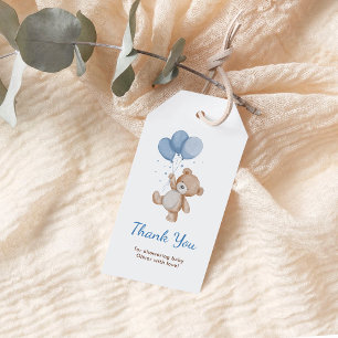 Wir können es kaum erwarten, Baby Shower Danke Geschenkanhänger