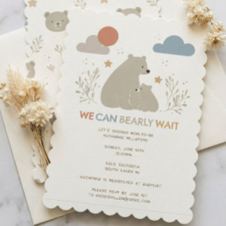 Wir können es kaum erwarten, Baby Shower Einladung