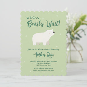Wir können es kaum erwarten Baby Shower Eisbär Einladung
