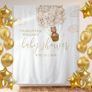 Wir können es kaum erwarten Baby Shower Foto Hinte Wandteppich