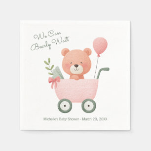 "Wir können es kaum erwarten" Baby Shower Serviette
