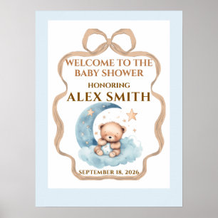 Wir können es kaum erwarten, Baby Shower Willkomme Poster