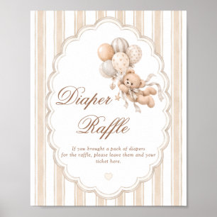 Wir können es kaum erwarten, Baby Shower Windel-Ra Poster