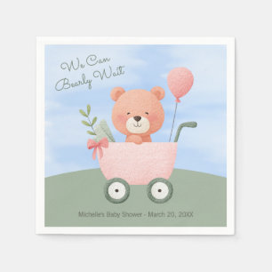 "Wir können es kaum erwarten" Babyparty Serviette