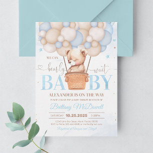 Wir können es kaum erwarten Bären Thema Baby Showe Einladung