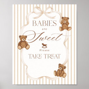Wir können es kaum erwarten Elegante Babyparty Süß Poster