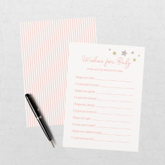 Wir können es kaum erwarten Pink Girl Baby Shower Begleitkarte