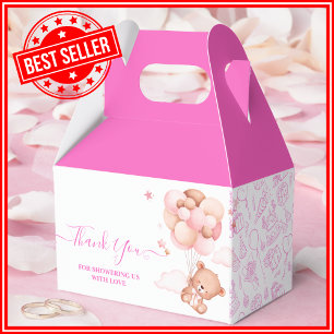 Wir können es kaum erwarten Rosa Babyparty für Mäd Geschenkschachtel