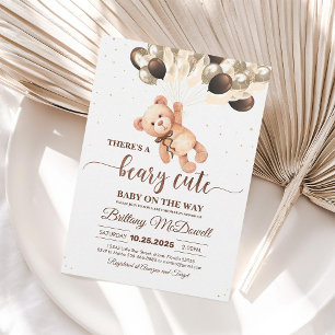 Wir können es kaum erwarten Teddybär-Baby-Party-Ei Einladung