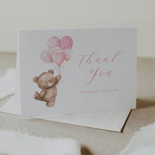 Wir können es kaum erwarten Teddybär Danksagungska Dankeskarte
