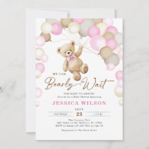 Wir können es kaum erwarten Teddybär Mädchen Baby-