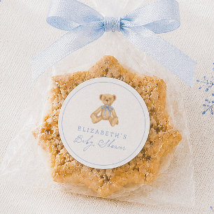 Wir können es kaum erwarten Vintage Teddybär Baby Runder Aufkleber