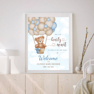 Wir können es kaum erwarten, Willkommensschild zur Poster