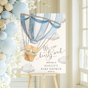 Wir können es kaum erwarten Zwillinge Babyparty Poster