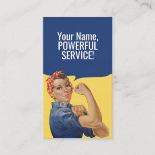 Wir können es machen Custom Rosie The Riveter Fem Visitenkarte