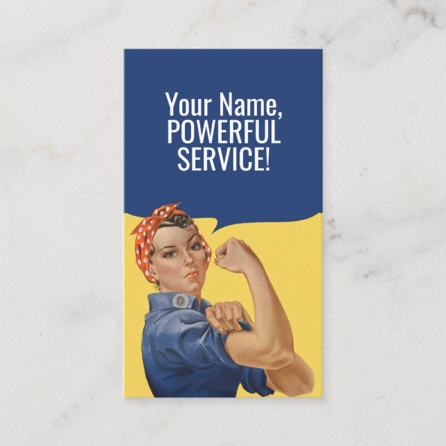 Wir können es machen Custom Rosie The Riveter Femi Visitenkarte (Vorderseite)