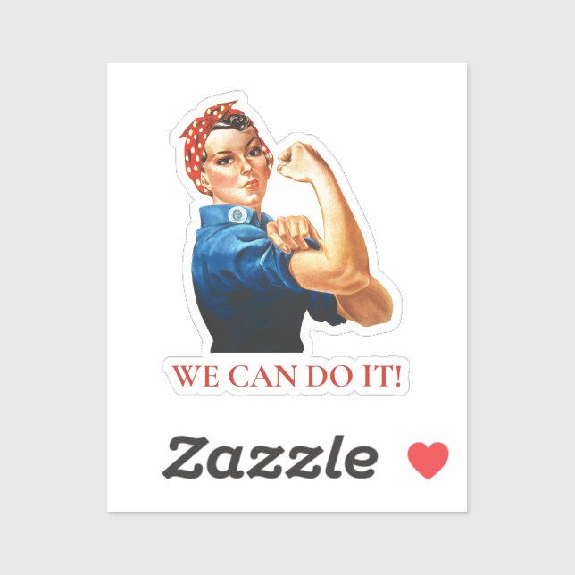 Wir können es machen Rosie Riveter Women Power II Aufkleber (Blatt)