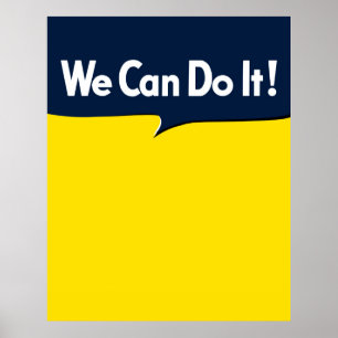 Wir können es Rosie Graphic Bubble machen Poster