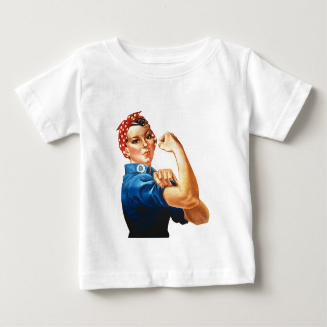 Wir können es Rosie machen, der Riveter Women Powe Baby T-shirt (Vorderseite)